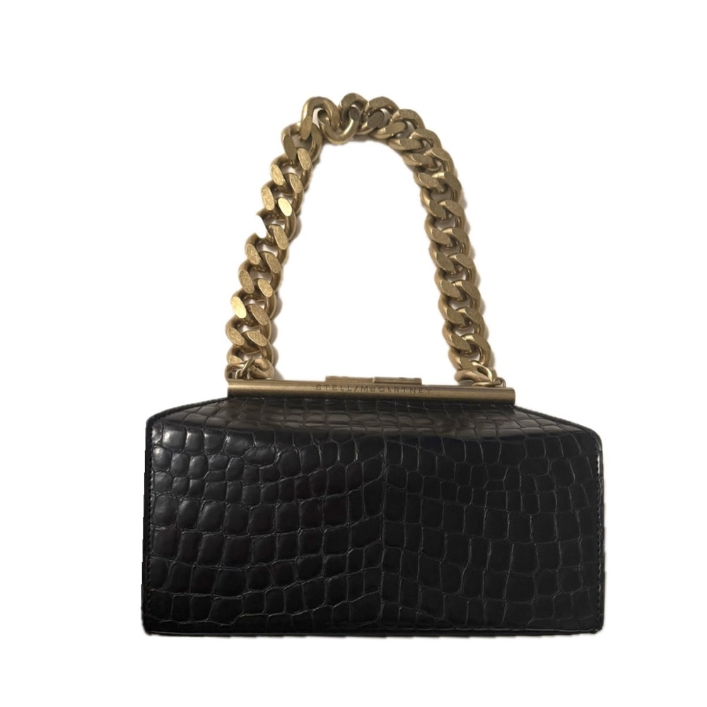 Stella McCartney Eco Alter Nappa Small Chunky
Chain Bag Black crocodile leather